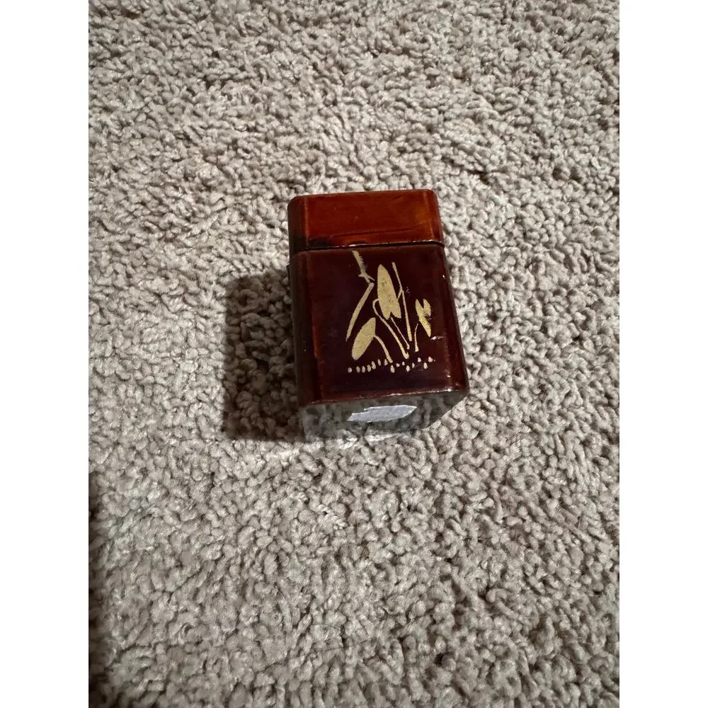 Vintage Vanlines Made in Japan Small Trinket Box Lacquered Hand Painted Wood 3